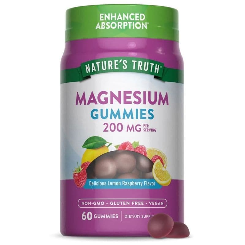 NATURES TRUTH Magnesium 200mg Lemon Raspberry Gummies - 60 Pieces