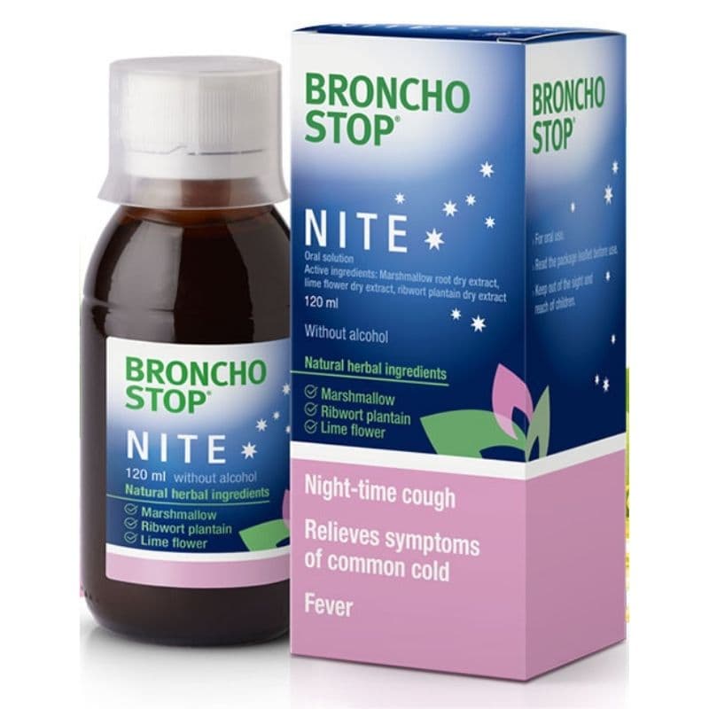 BRONCHOSTOP Night  Marshmallow Root/Ribwort Plantain/Lime Flower - 200ml Syrup
