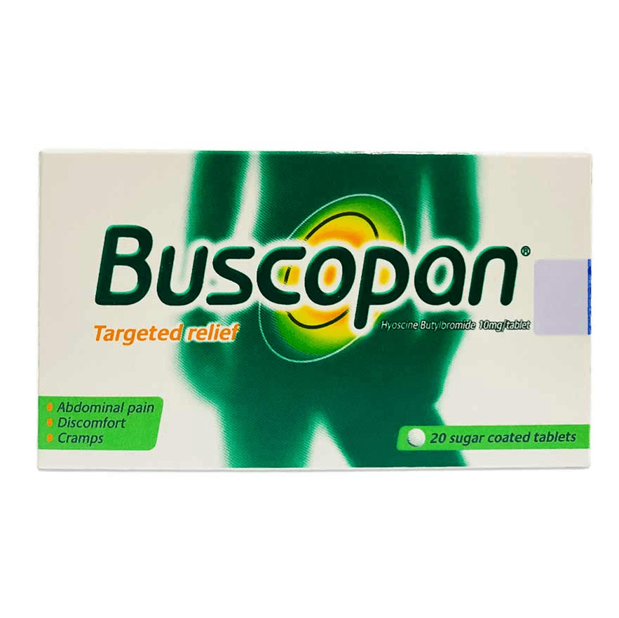 BUSCOPAN 10mg Hyoscine - 20 Tablets