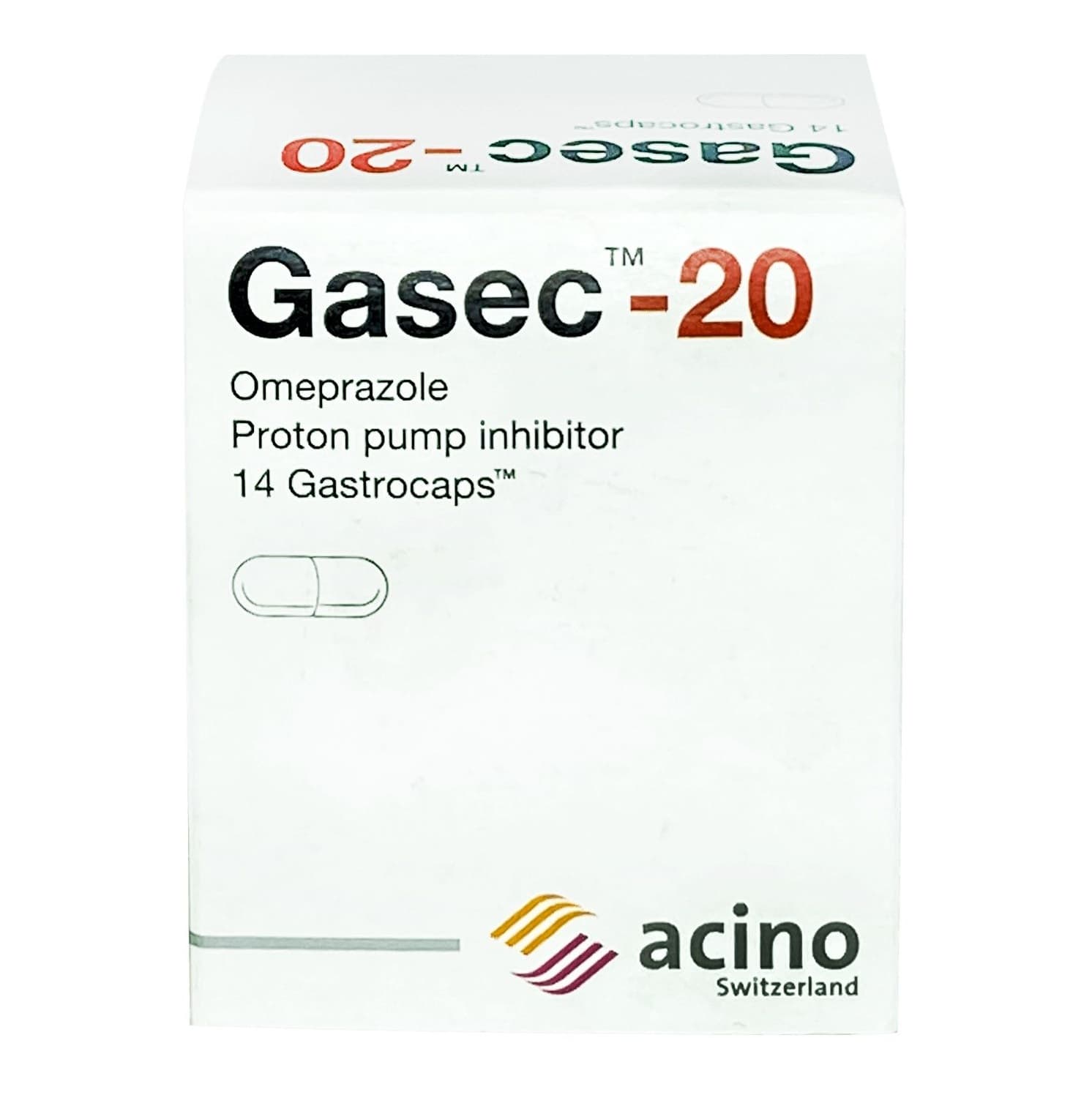 GASEC 20mg Omeprazole - 14 Capsules