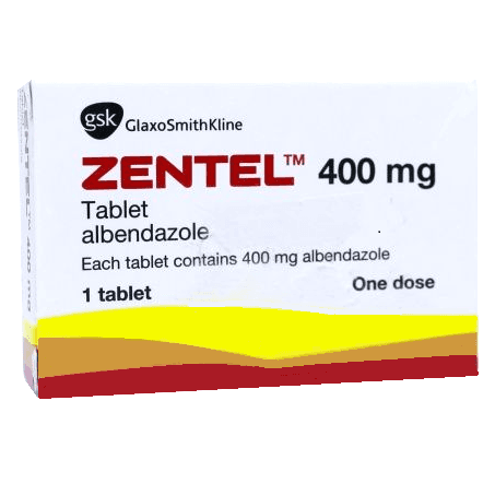 ZENTEL 400mg Albendazole - 1 Tablet