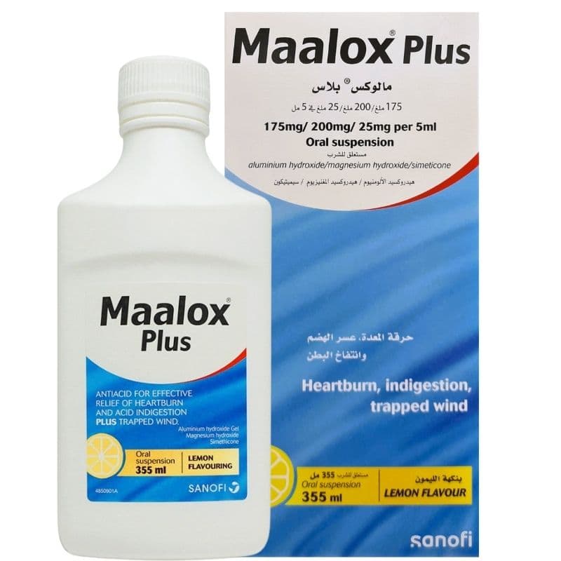 MAALOX Plus Lemon Flavor - 355ml Suspension