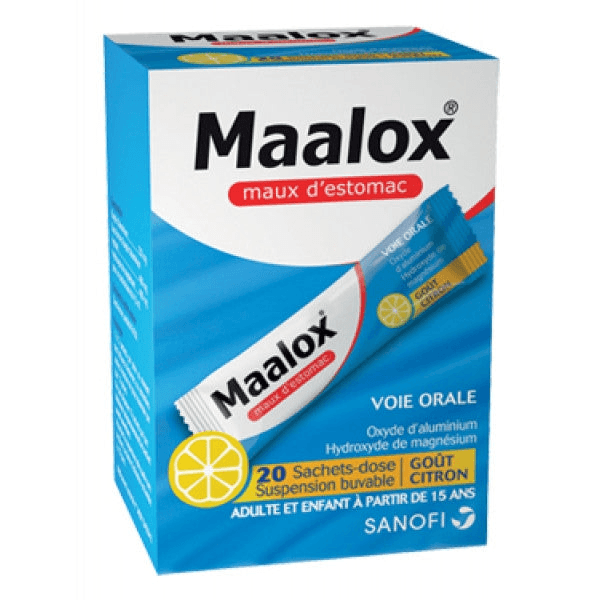 MAALOX Lemon Flavor - 20 Sachets of Suspension