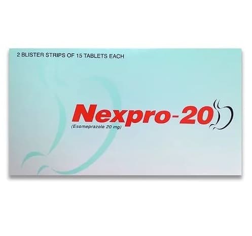 NEXPRO 20mg Esomeprazole - 30 Tablets