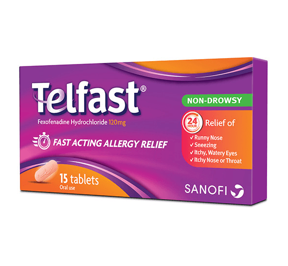 TELFAST 120mg Fexofenadine HCL - 15 Tablets