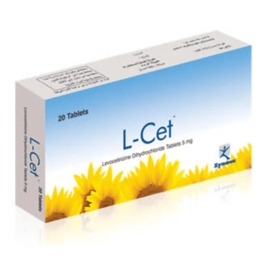 L CET 5mg Levocetirizine - 20 Tablets