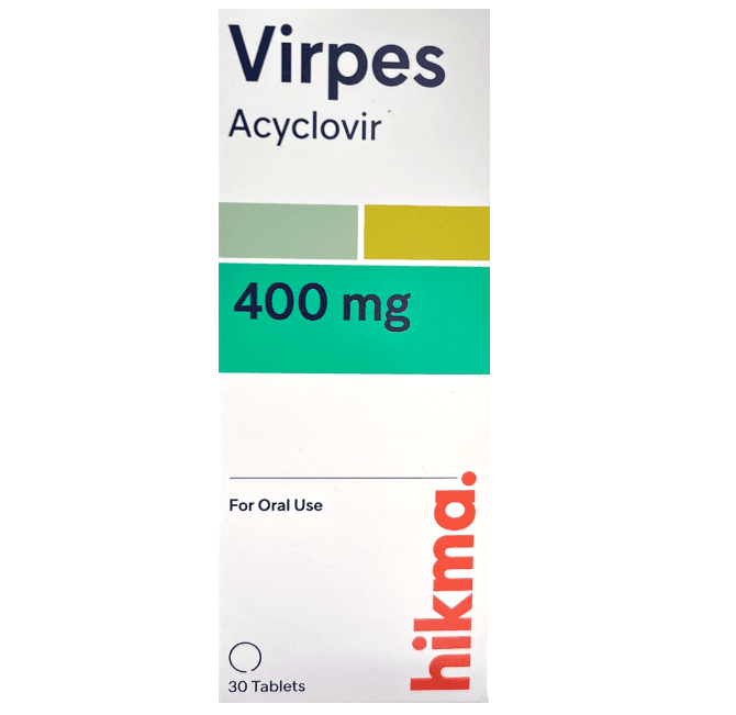 VIRPES 400mg Acyclovir - 30 Tablets