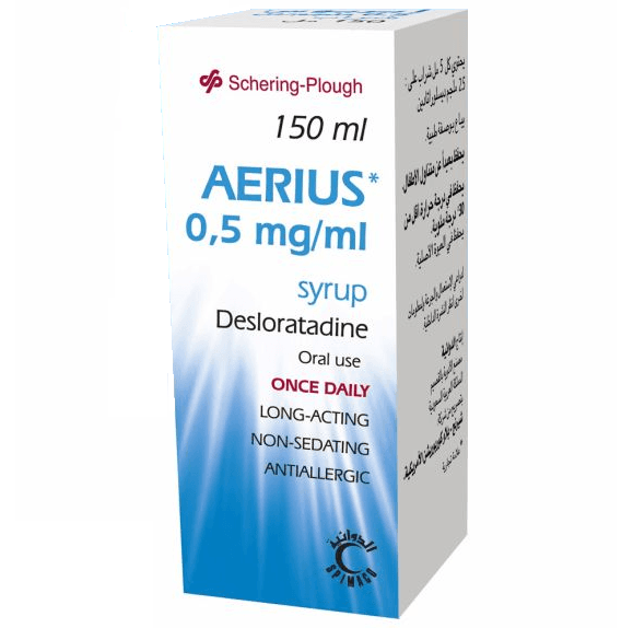 AERIUS 0.5mg/ml Desloratadine - 150ml Syrup