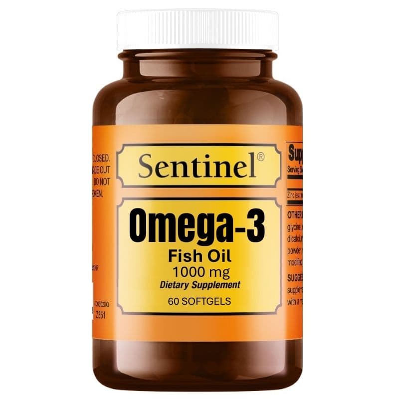 SENTINEL Omega 3 1000mg Fish Oil - 60 Softgels