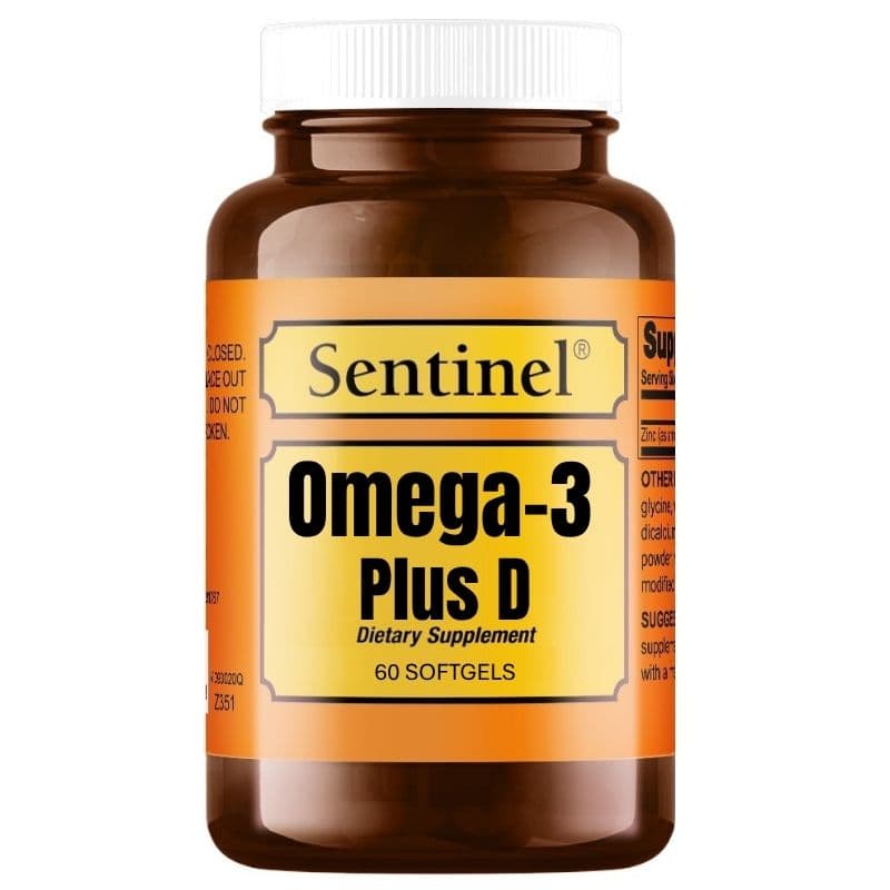 SENTINEL Omega 3 Plus Vitamin D - 60 Softgels