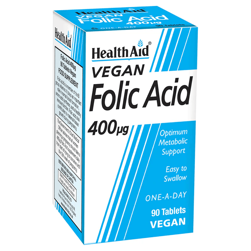 HEALTH AID Folic Acid 400mg - 90 Tablets