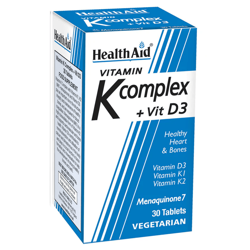 HEALTH AID Vitamin K-Complex Plus Vitamin D3 - 30 Tablets