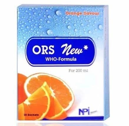 ORS Rehydration Salt Orange Flavor - 10 Sachets