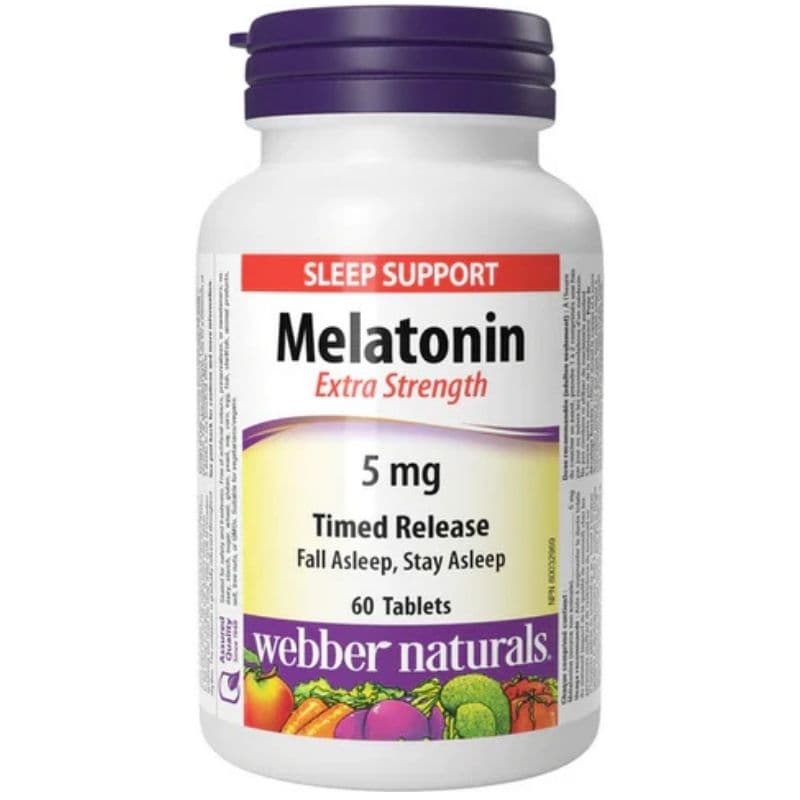 WEBBER Melatonin 5mg Extra Strength - 60 Time Released Tablets