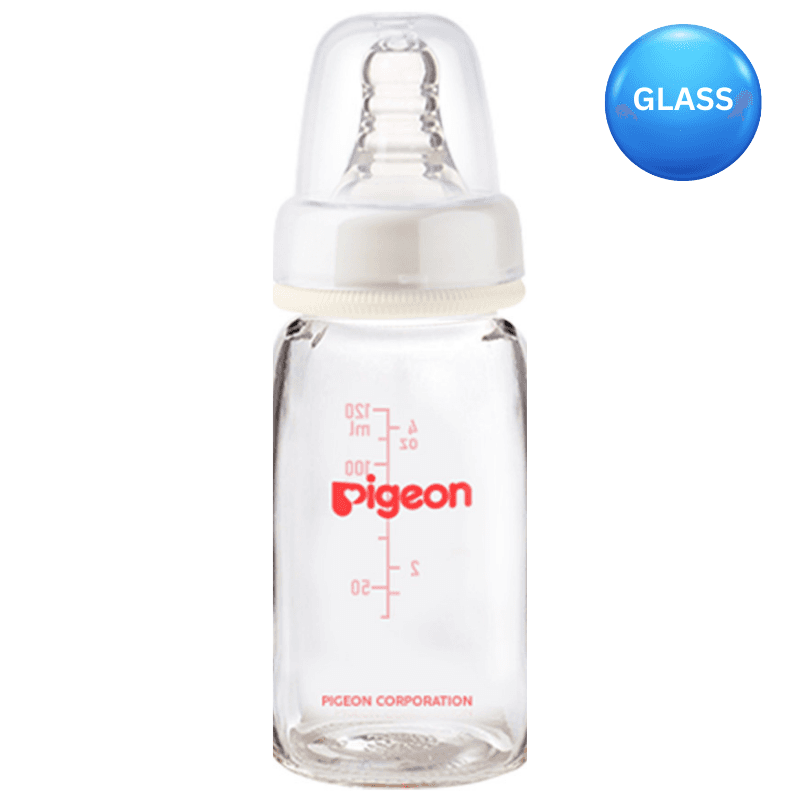 PIGEON Glass Bottle Slim Neck Clear - 120ml PA282