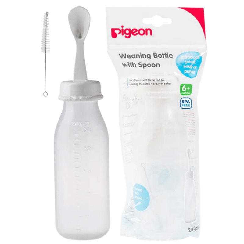 PIGEON Weaning Bottle with Spoon - 240ml D329