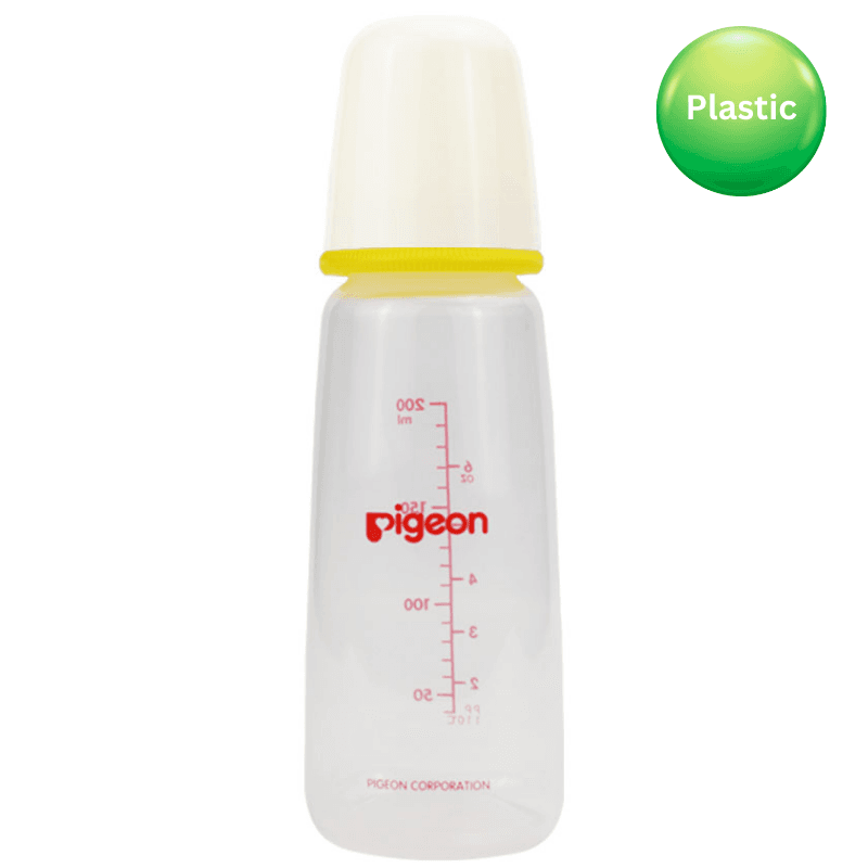 PIGEON Plastic Bottle Slim Neck White - 200ml PA26010