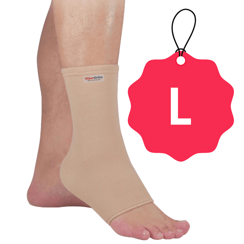 SUPER ORTHO - Ankle Elastic Support Beige - Large A9-009