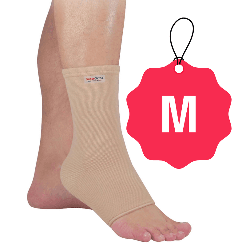 SUPER ORTHO - Ankle Elastic Support Beige - Medium A9-009