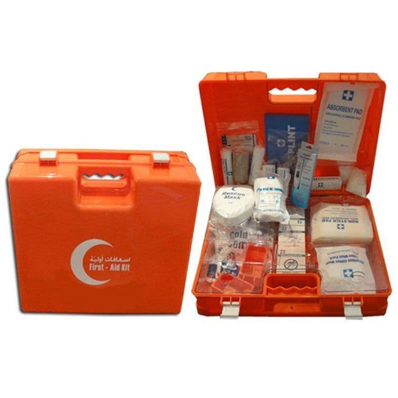 صندوق إسعافات أولية بلاستيكي مملوء، سعة 25 شخصًا، صغير، F-012H، CAREMAX 118159