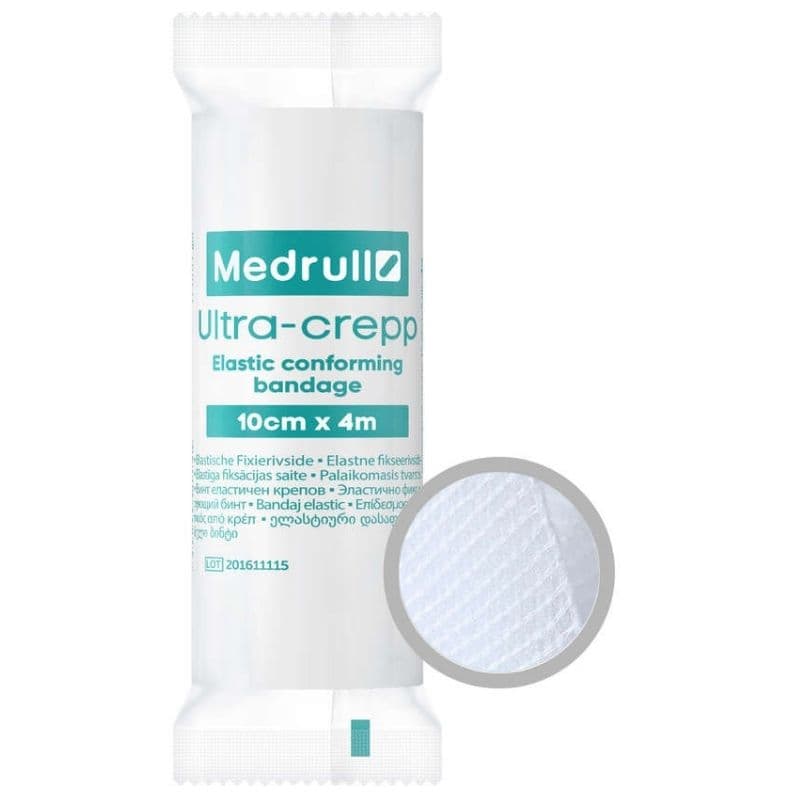 MEDRULL Ultra-Crepp Elastic Gauze Conforming Bandage - 10cmx4m