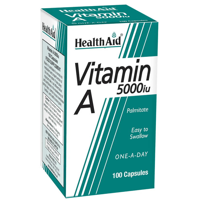 HEALTH AID Vitamin A 5000IU - 100 Tablets