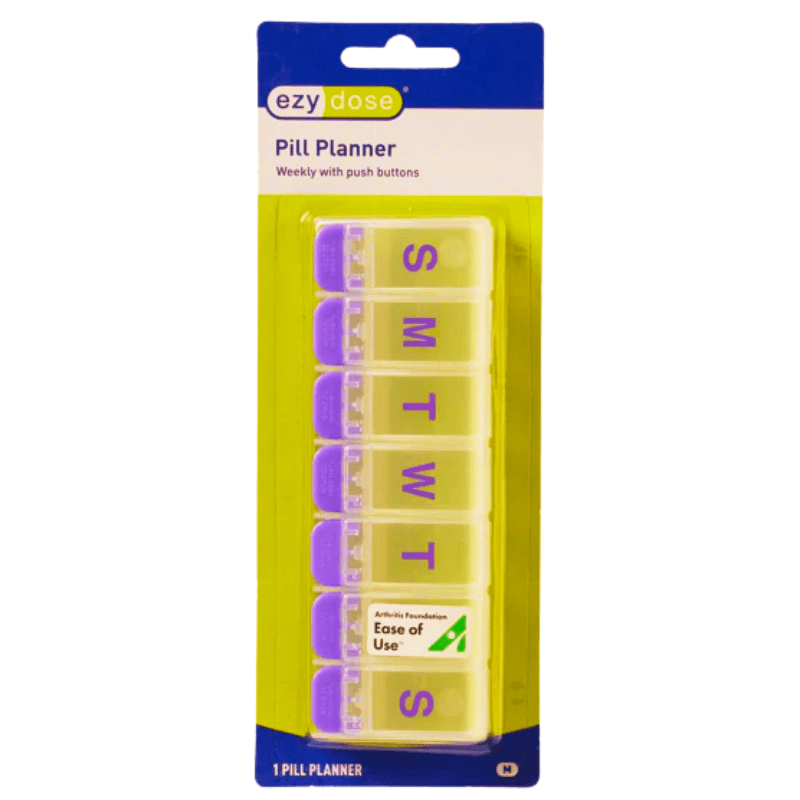EZY DOSE - Pill Planner Weekly with Push Button - Medium 67577