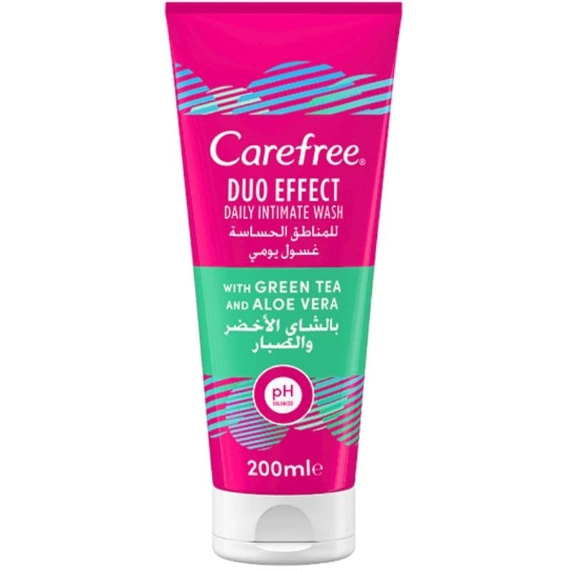 CAREFREE Duo Effect Daily Intimate Wash Green Tea & Aloe vera - 200ml CFR004