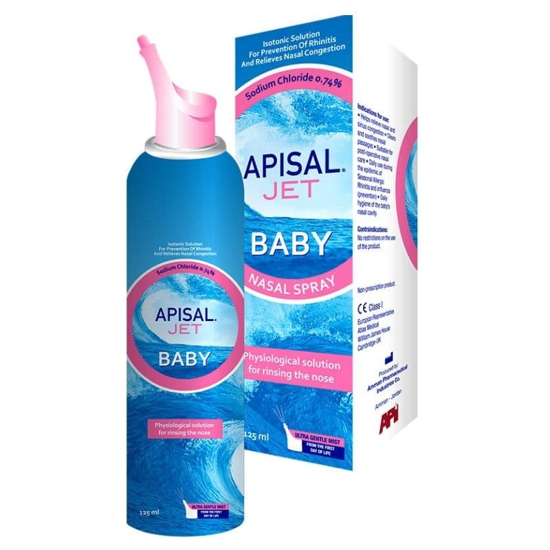 APISAL Jet Dead Sea Baby Nasal Spray - 125ml
