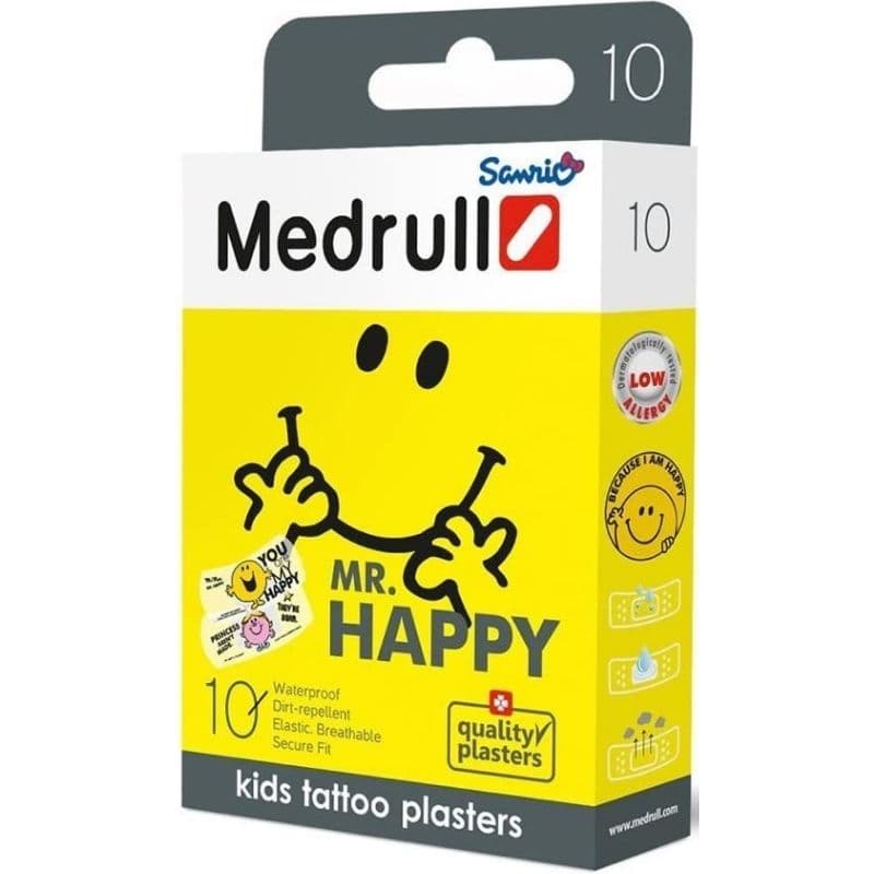 MEDRULL Mr. Happy Kids Wound Plasters - 10 Pieces