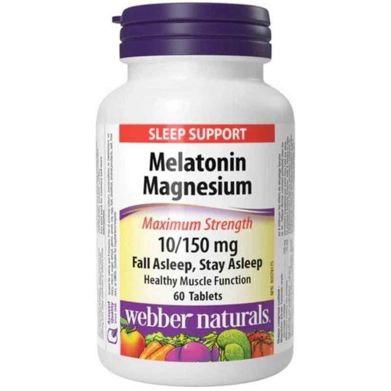 WEBBER Melatonin 10mg Magnesium 150mg - 60 Tablets