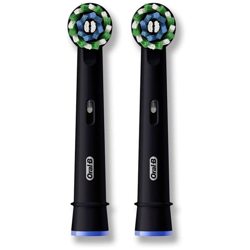 ORAL-B Refill Cross Action Replacement Brush Heads Black - 2 Pieces 19000 EB50BRX-2