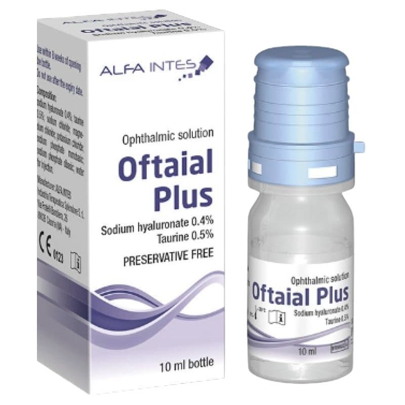 OFTAIAL Plus 0.4% Sodium Hyaluronate/0.5% Taurine - 10ml Eye Drops