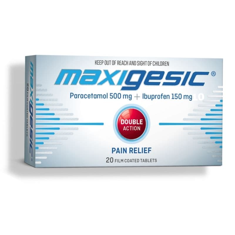 MAXIGESIC 500/150mg Paracetamol/Ibuprofen - 16 Tablets