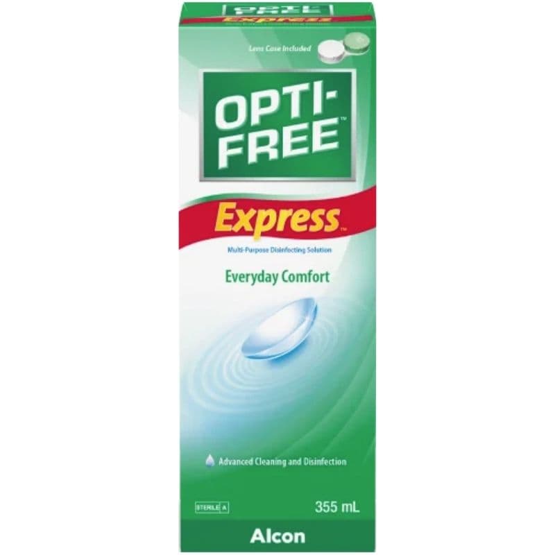 OPTI-FREE Express Lens Cleaning Solution - 120ml + Lens Case